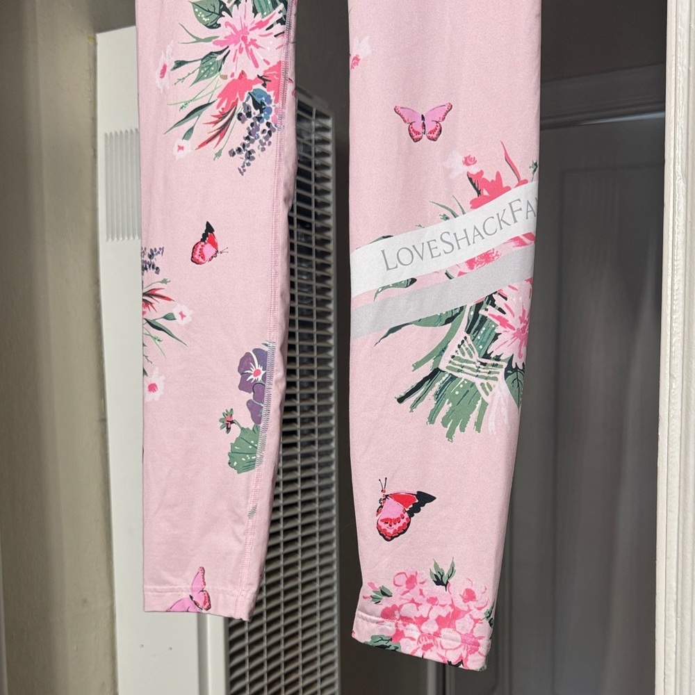 BOGNER X LoveShackFancy Lolei Ski Legging Pink Floral Butterfly GIRLS Sz 12/13Y - Picture 8 of 16